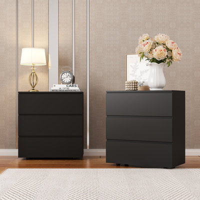 32.3"H Nightstand With 3 Drawers(Set Of 2)
