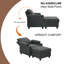 Fauteuil inclinable d'appoint moderne du milieu du siècle de 147 cm avec repose-pieds de rangement-1683981532
