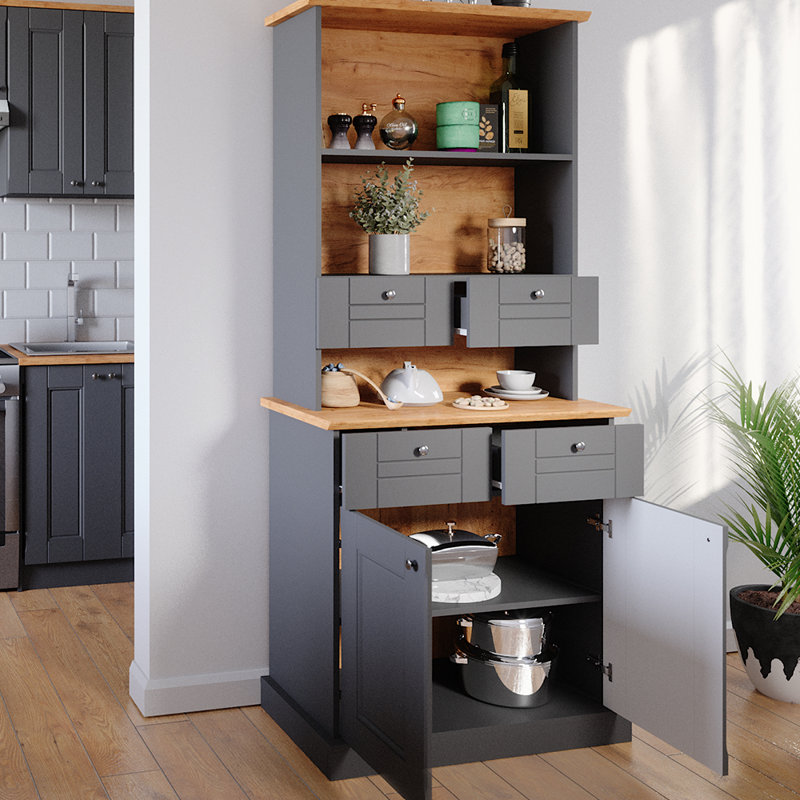 North 186.2cm Kitchen Pantry, Grey/Sonoma