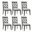 (1 table + 6 chaises) Ensemble de table de salle à manger extensible en bois de 102,07 pouces pour 6 personnes, table de salle à manger courbée, grande table de cuisine moderne et chaises de salle à manger rembourrées