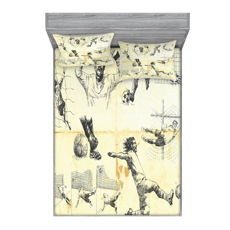 Microfiber Sheet Set, Queen Sheet Set with Fitted Sheet
