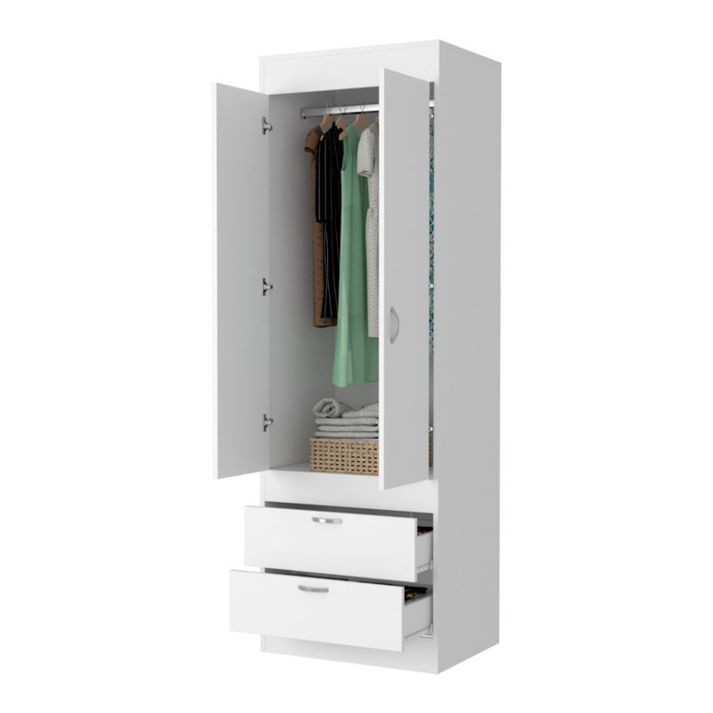 Armoire 2 tiroirs, Blanc
