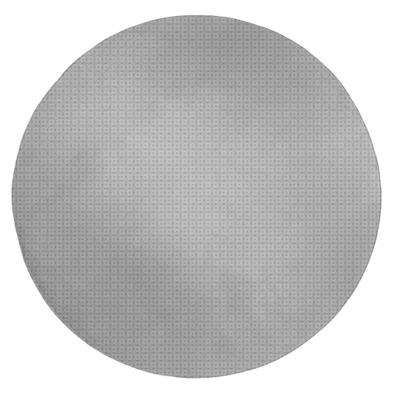 Tapis de zone grise napperon monochrome, Rond 5 pi