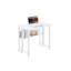 Bureau pliable pour petits espaces 31,5 pouces blanc, bureau portable et espace de pique-nique, rangement facile, plusieurs usages, pièces