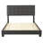 Roma Faux Leather Upholstered Platform Bed Frame with Adjustable Headboard , Strong Slat Support System, No box Spring Required-239839195-239839206