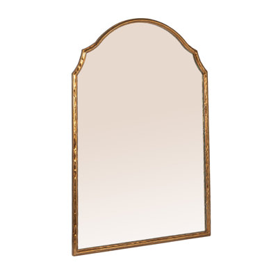 Gold Framed Wall Mirror With Detailed Trim