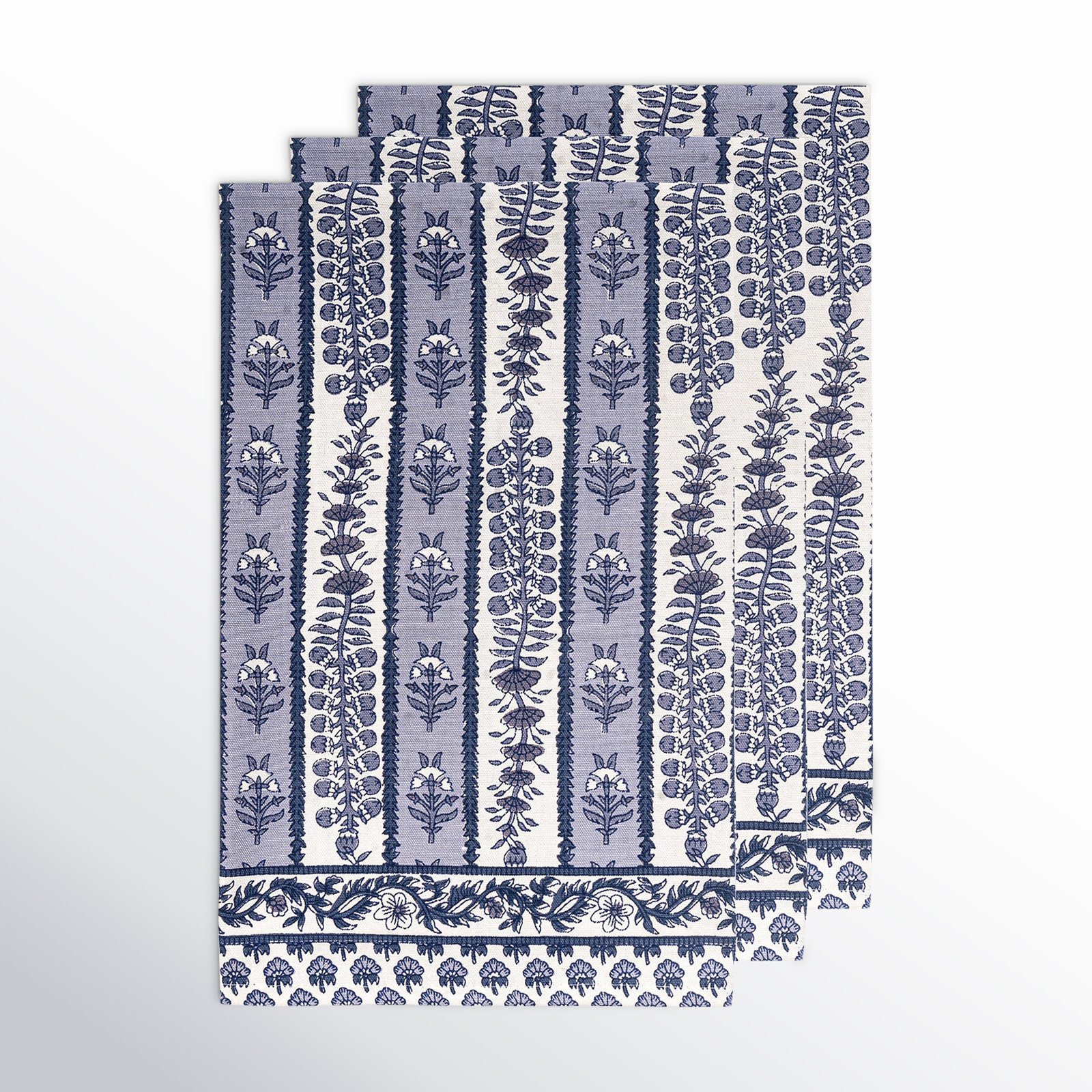 Charlemont Cotton Tea Towel, Blue/Marine