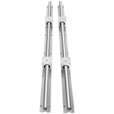 Rail linéaire SBR16-1500mm 2PCs Rail linéaire avec 4 blocs SBR16UU