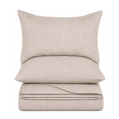 Nelson natural quilt set