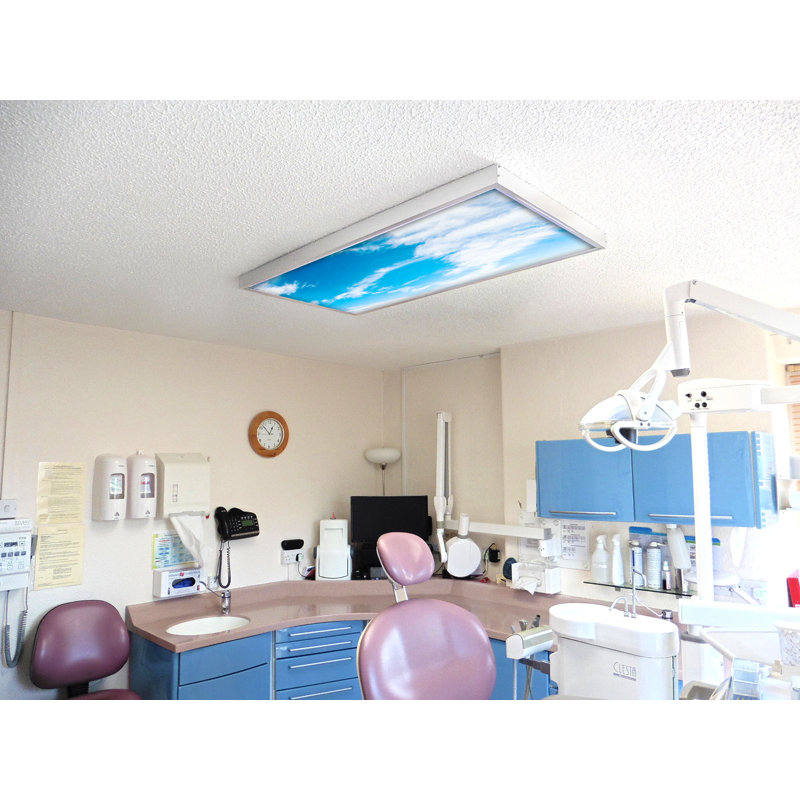 Octo Lights - Fluorescent Light Covers - Flexible Ceiling Light Diffuser Panels - Decorative Clouds - For Classrooms And Offices - 010
