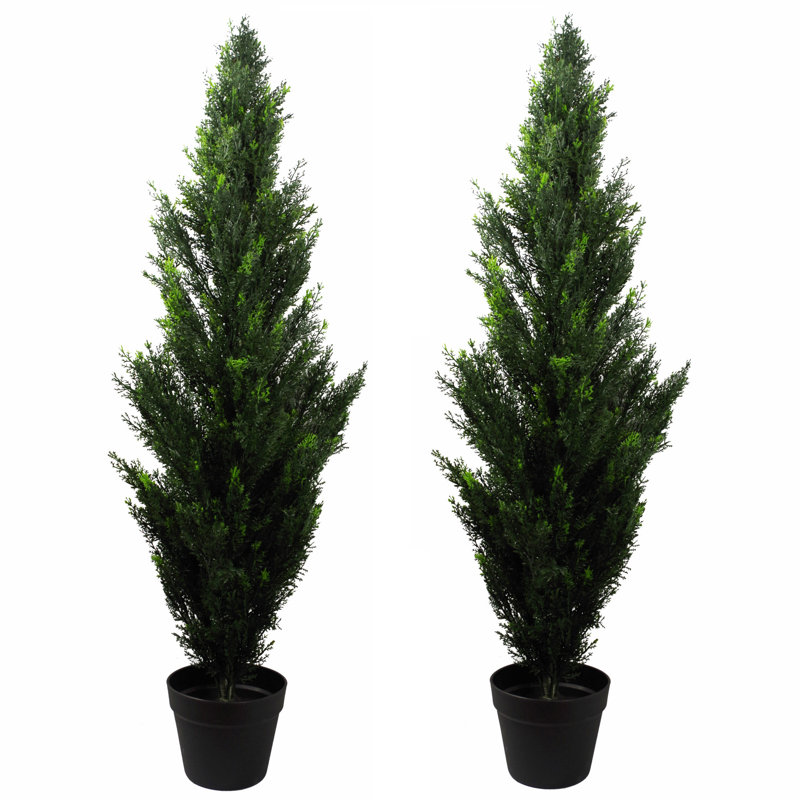 Annistyn Faux Cypress Tree in Pot, 120 cm x 35cm