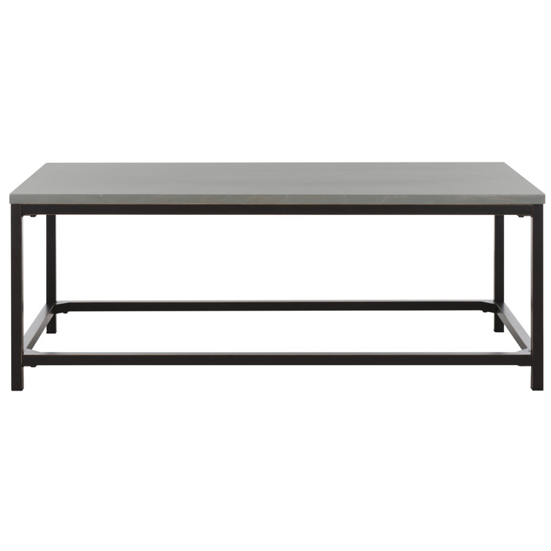 Auton Solid Wood Top Single Coffee Table, Ash Grey