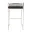 Tabouret Dayan blanc avec base chromée-841961049-841961055