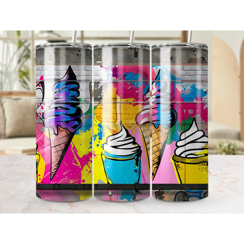 Choose Handmade Tumblers 591ml Vacuum Insulated Stainless Steel (18/8) Travel Tumbler with Straw