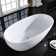 Layla White 67" Freestanding Bathtub With No Faucet
