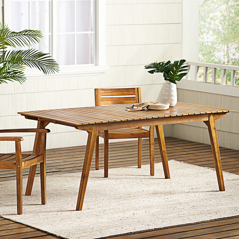 Timor 69" Teak Acacia Wood Outdoor Dining Table