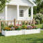 Ensemble de boîte à fleurs 13 po x l 39 po x P 16 po avec jardin surélevé en PVC pour piquets de terre, jardin et entrée-1821828298-1820924256