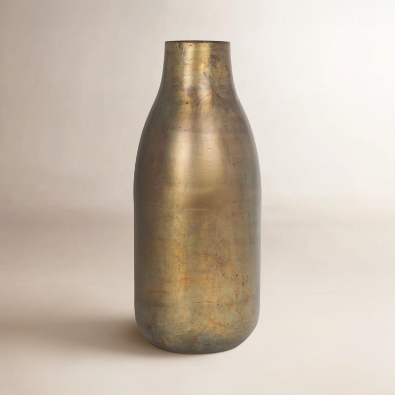 Lariah Metal Table Vase, 6.69" H x 6.69" W x 2.09" D