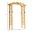 Arche de jardin en bois Outsunny 90 po avec mur en treillis pour plantes grimpantes et suspendues