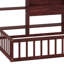 Base de lit à plancher bas avec clôture et tablettes de rangement à 3 niveaux, accès facile pour les tout-petits-286576190-286576191