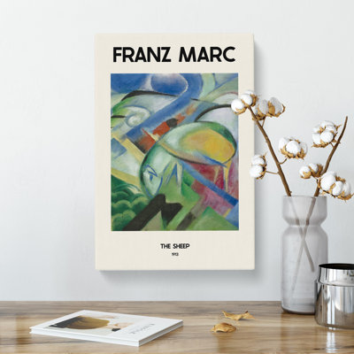 The Sheep by Franz Marc - Wrapped Canvas