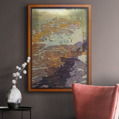 Toile encadrée de qualité supérieure Monet's Landscape VII - prête à être accrochée