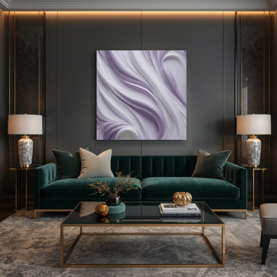 Abstrait couleur champ 40, art mural bleu sur toile
