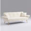 Canapé-lit futon convertible 70,1 po avec accoudoirs rabattables, velours en peluche beige