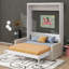 Lit escamotable Murphy avec conception murale et coussin confortable-423706682-413840312