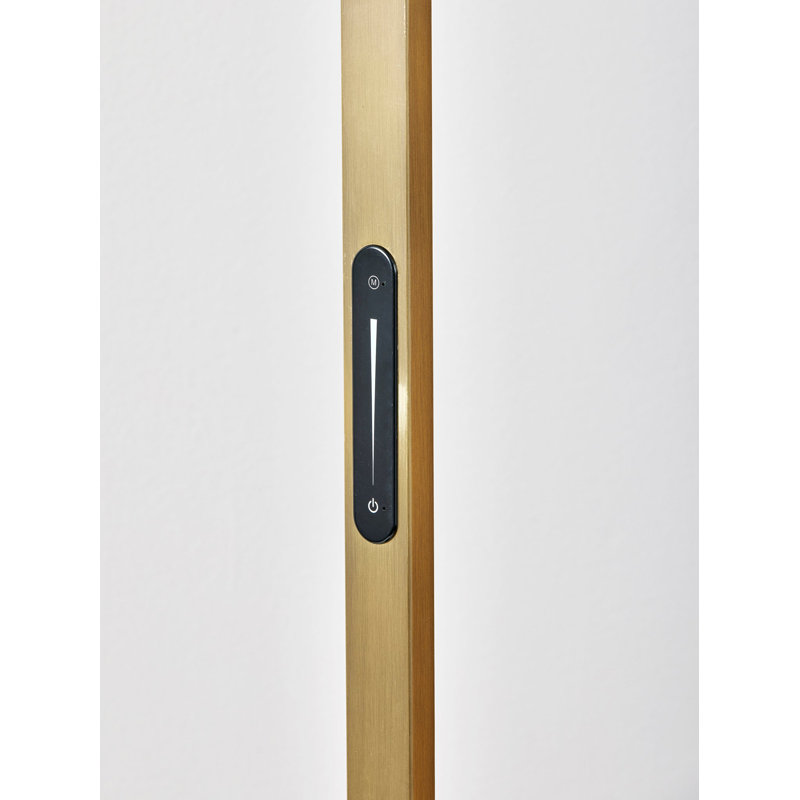 Esmerelda 91'' LED Arched Floor Lamp, Antique Brass, Antique Brass/Frosted Diffuser