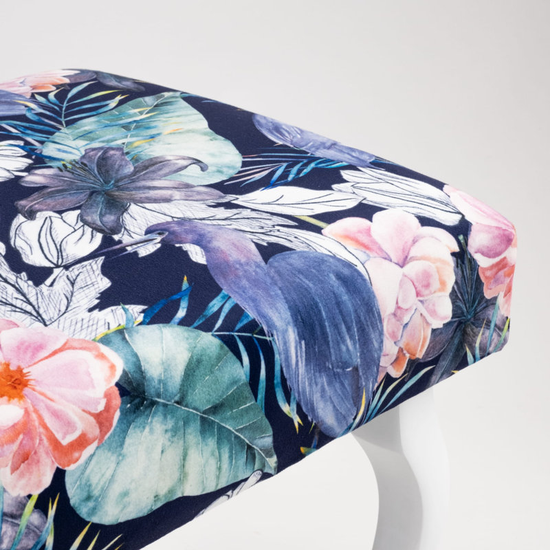 Velvet Upholstered Bench, 40cm H x 45 cm x 30cm D