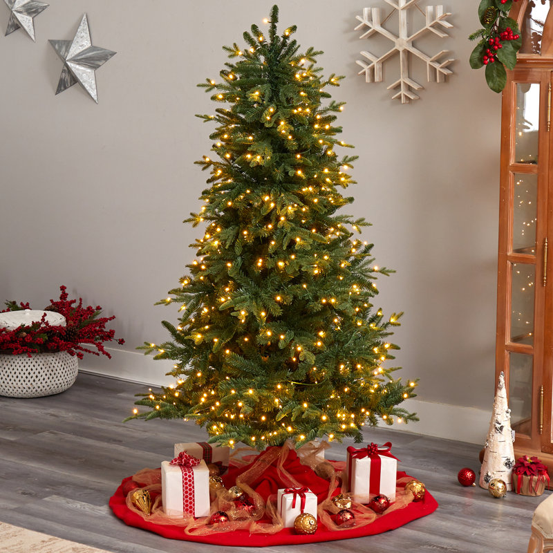 Lighted Artificial Christmas Tree, 6'