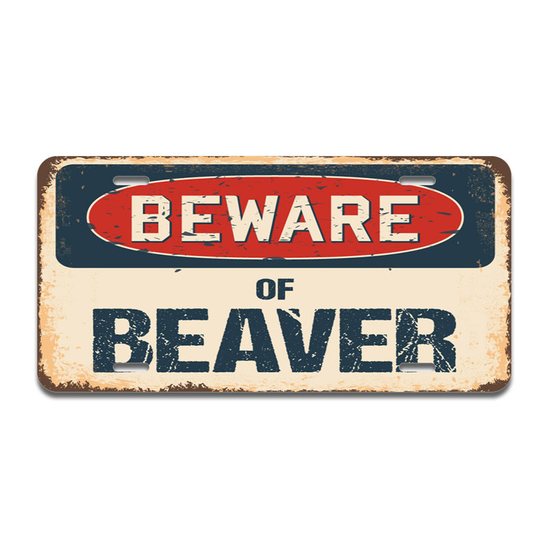 Cadre en aluminium «Beware of Beaver»