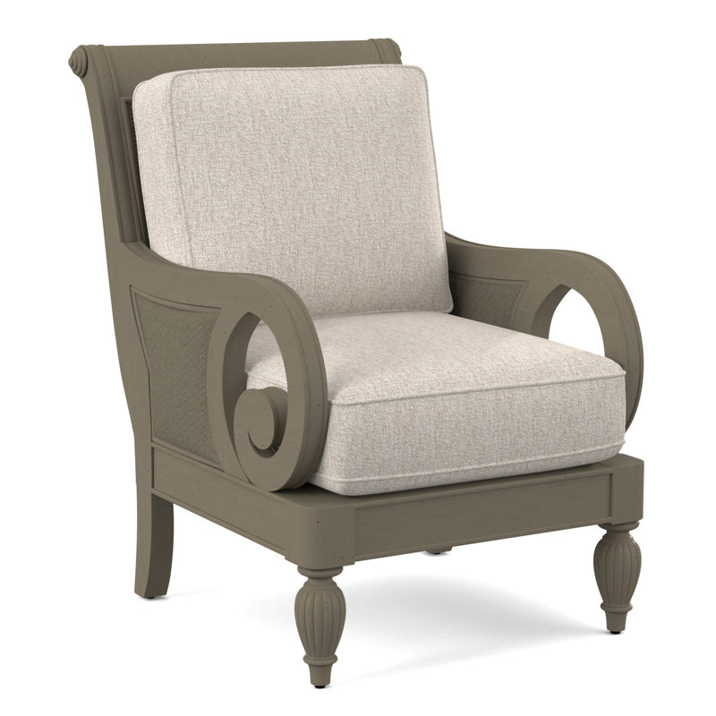 Fauteuil d'appoint Grandview, Performance Crypton des neiges; 0884-91, Finition pierre de foyer
