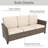5 Pieces Wicker Outdoor Conversation Set with PE Rattan Sofa, Chairs & Ottomans-1847912743