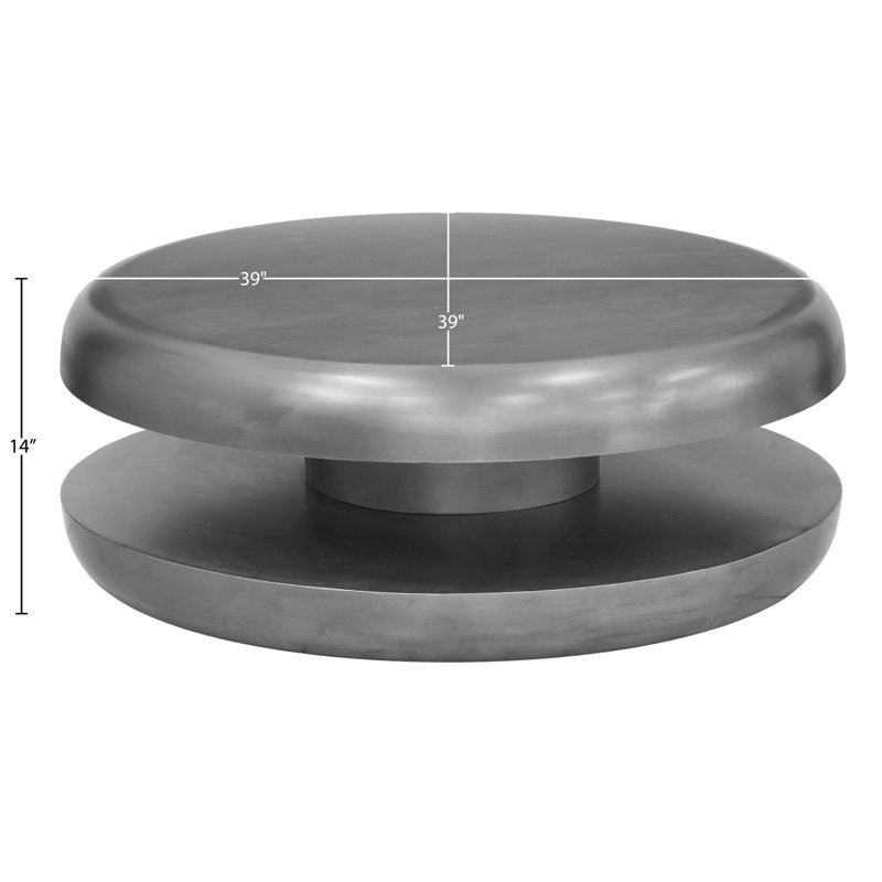Table basse Jamison, Argent argent