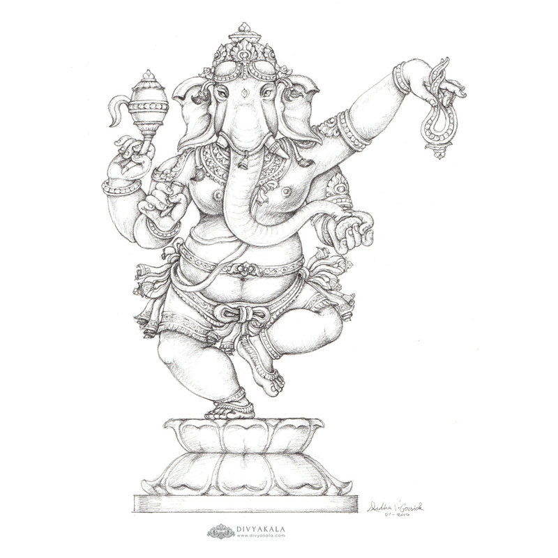 Ganesha dansant | Drdha Vrata Gorrick | Décoration murale