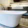 63'' X 29.5'' Matte White Freestanding Soaking Solid Surface Bathtub With Pop-up Drain And Overflow