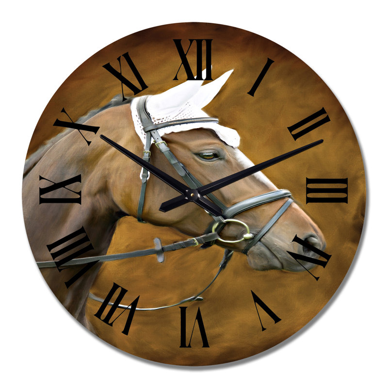 Portrait of a Brown House - Traditional Wall Clock, Medium