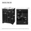 Meuble-lavabo noir 24 po avec lavabo en céramique intégré, panneau de fibres à densité moyenne et cadre en fer, conforme à la norme TSCA Titre VI