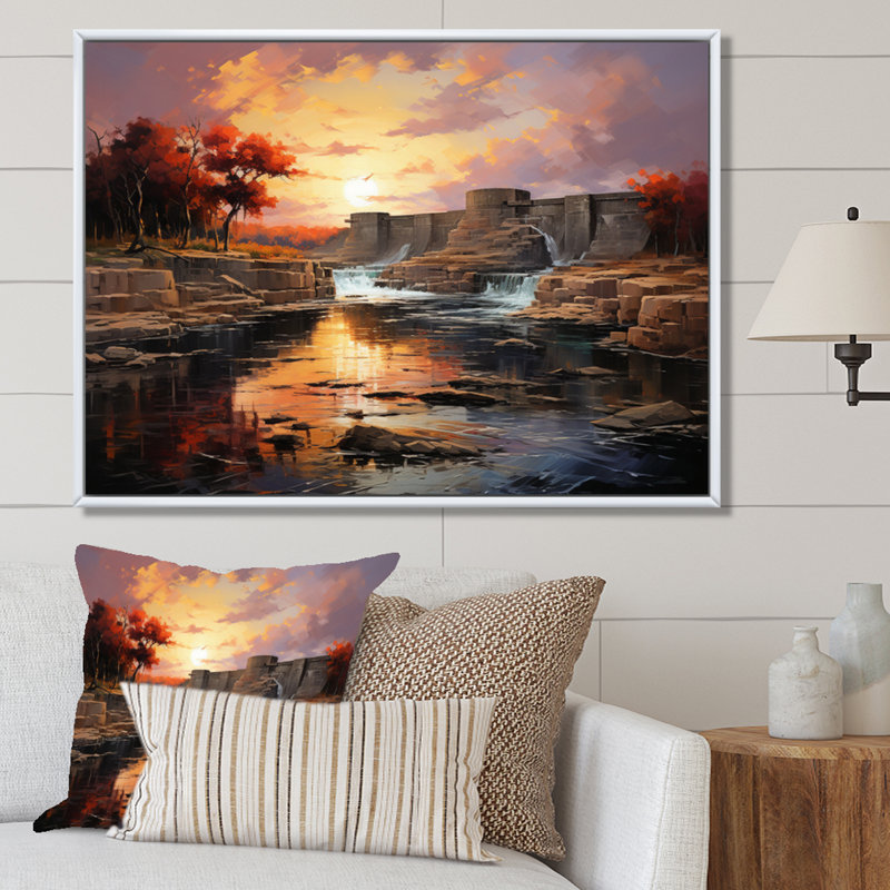 Neveda Canyon Scenery I - Landscapes Canvas Wall Art, H 30 po x l 40 po x P 1,5 po, Cadre flottant blanc