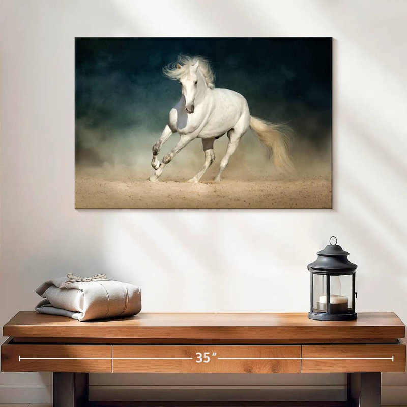 Cheval blanc Brampt, H 24 po x l 36 po