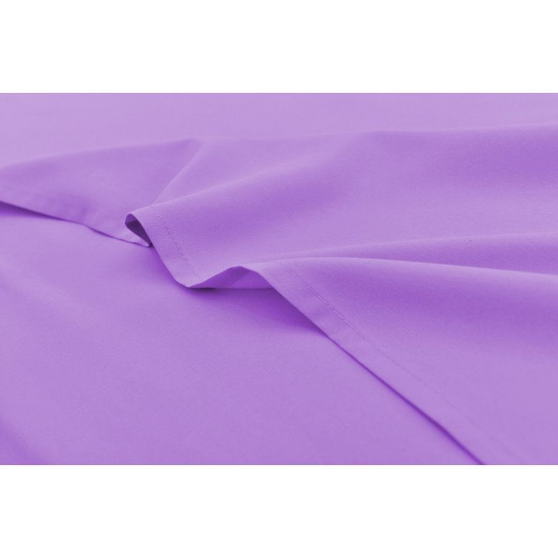  Ensemble de draps 1800 fils en rayonne de bambou, Lavande, Ensemble de draps pour très grand lit + drap-hous