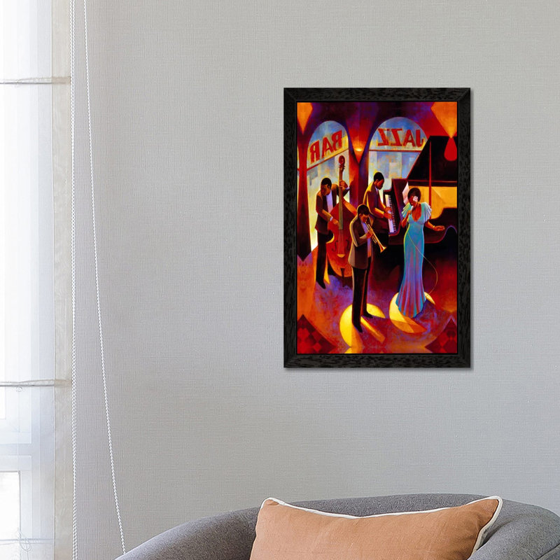 At The Top by Keith Mallett - Print on Canvas, 66.04 cm H x 45.72 cm W, Black Framed