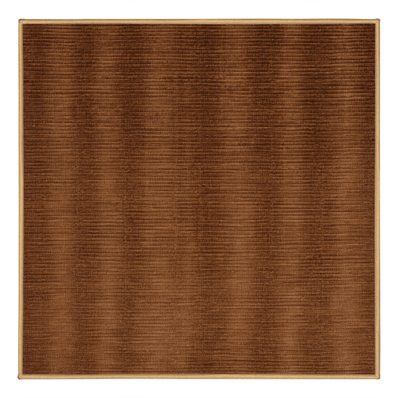 Machine Washable Solid Brown Area Rug, Square 8'