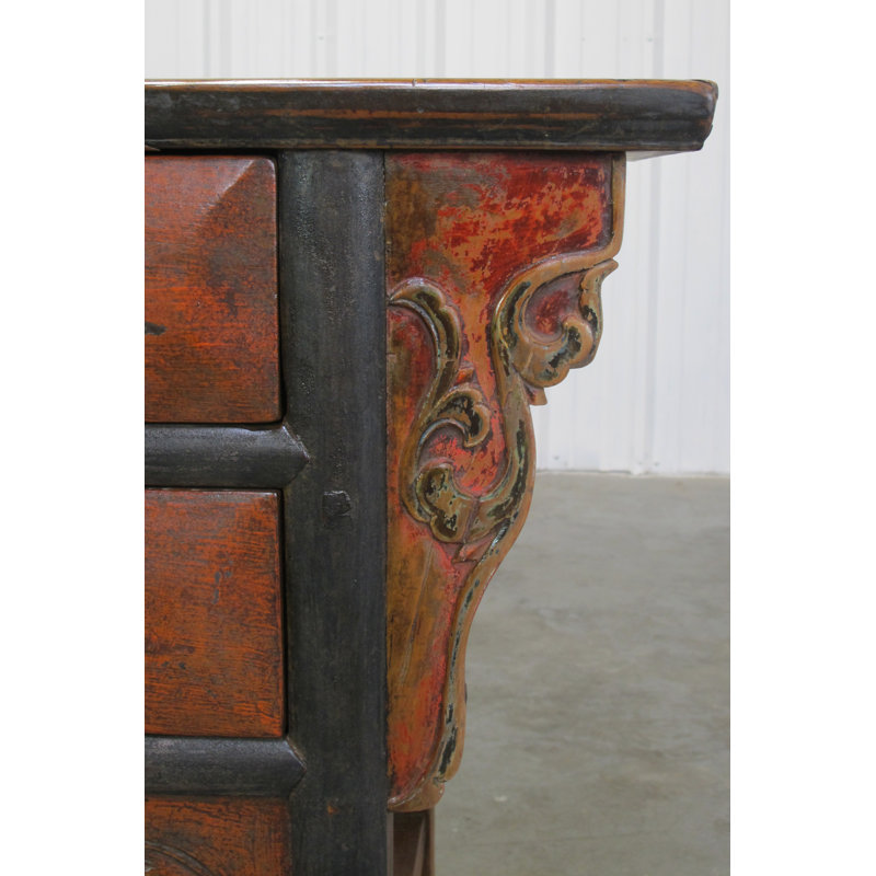 Antique Chinese 72" Long Apothecary Cabinet