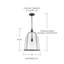 Luminaire suspendu transparent 1 lumière Madison-382981916