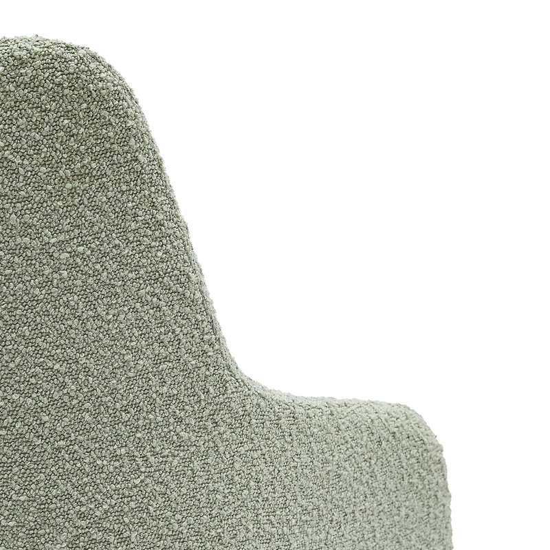 Upholstered Swivel Armchair, Green Polyester Blend