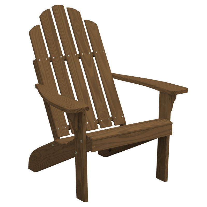 Urich Outdoor Adirondack Chair, Mushroom Stain
