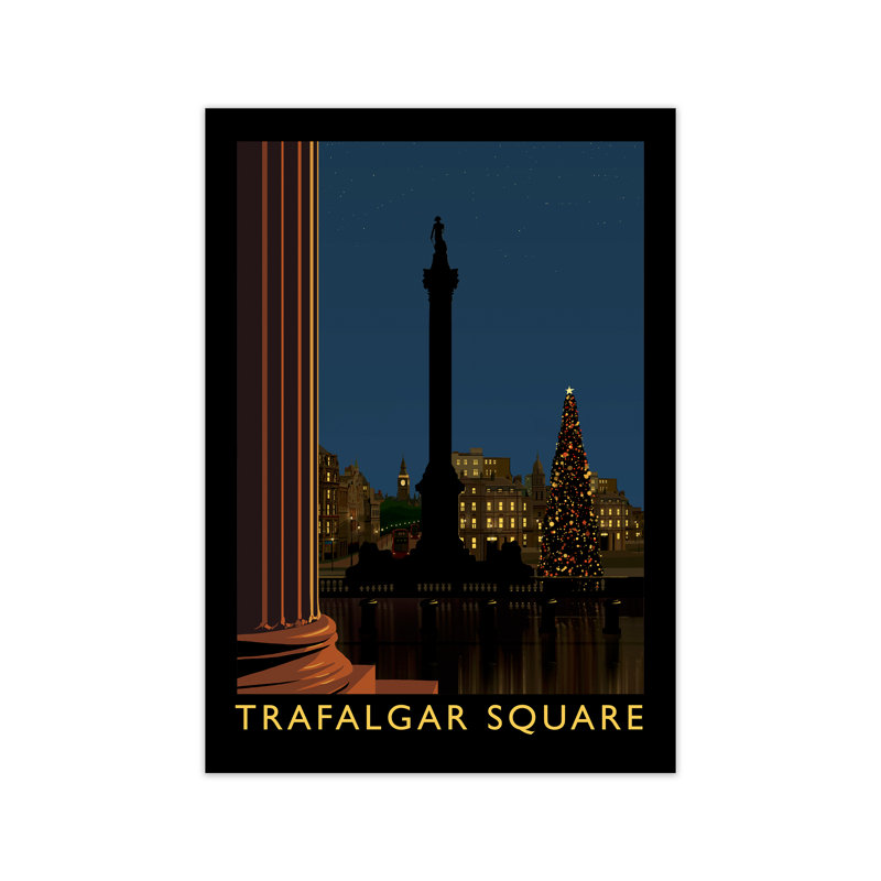 Trafalgar Square by Richard O'Neill - Print, 84.1cm H x 59.4cm W x 3cm D, Unframed